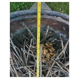 Round Steel wood burning fire pit with cover