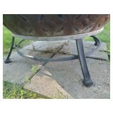 Round Steel wood burning fire pit with cover