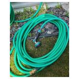 2 Garden Hoses with sprayers and 2 sprinklers