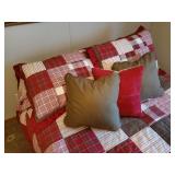 Complete double bed set with Woolrich quilt and pillow cases