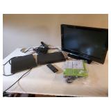 21" Insignia tv with Sony CD-DVD player and Antenna