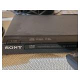 21" Insignia tv with Sony CD-DVD player and Antenna