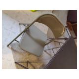 Lightly used Folding Card Table with 5 metal Folding Chairs
