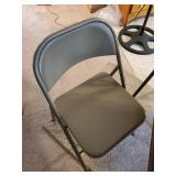 Lightly used Folding Card Table with 5 metal Folding Chairs