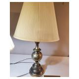 3 different Style Lamps 1 Adjustable Brass Floor lamp, 1 brass side table lamp, and 5