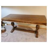 Antique Renaissance Revival Carved Oak Table