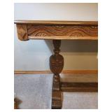 Antique Renaissance Revival Carved Oak Table