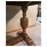 Antique Renaissance Revival Carved Oak Table