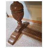 Antique Renaissance Revival Carved Oak Table