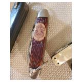 Lot of Smalls including 4 pocket knives, Lufkin extension ruler, and more