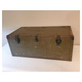 Neevel Mfg. Co. 1942 WWII Wood Solder Foot Locker WOW