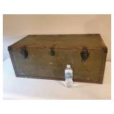 Neevel Mfg. Co. 1942 WWII Wood Solder Foot Locker WOW