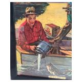 Framed Grain Belt Beer Ad "End of a tough Day" Framed Print by JF Kernan
