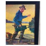 Framed Grain Belt Beer Ad "End of a tough Day" Framed Print by JF Kernan