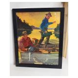 Framed Grain Belt Beer Ad "End of a tough Day" Framed Print by JF Kernan