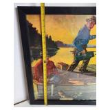 Framed Grain Belt Beer Ad "End of a tough Day" Framed Print by JF Kernan