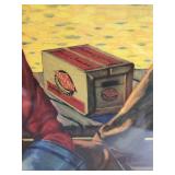 Framed Grain Belt Beer Ad "End of a tough Day" Framed Print by JF Kernan