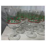 Large Lot of Vintage Libbey Christmas Glassware