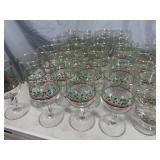 Large Lot of Vintage Libbey Christmas Glassware