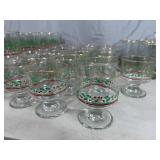 Large Lot of Vintage Libbey Christmas Glassware