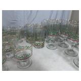 Large Lot of Vintage Libbey Christmas Glassware
