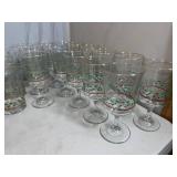 Large Lot of Vintage Libbey Christmas Glassware