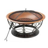Brand New Outdoor Expressions 30 In. Coppertone Round Steel Fire Pit