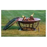 Brand New Outdoor Expressions 30 In. Coppertone Round Steel Fire Pit