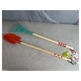 New Kids Garden Shovel and Leaf Rake
