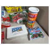 Assorted Candy, Charleston Chew, Tootsie Rolls, Chocolate Cherries, Junior Mints, Dots, and More