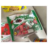 Assorted Candy, Charleston Chew, Tootsie Rolls, Chocolate Cherries, Junior Mints, Dots, and More