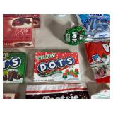 Assorted Candy, Charleston Chew, Tootsie Rolls, Chocolate Cherries, Junior Mints, Dots, and More