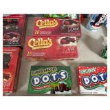 Assorted Candy, Charleston Chew, Tootsie Rolls, Chocolate Cherries, Junior Mints, Dots, and More