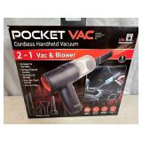 New Rechargeable Pocket Vac Blower and Vacuum