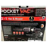 New Rechargeable Pocket Vac Blower and Vacuum