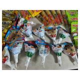 Assorted Candy, Haribo Peaches, Haribo Gummy Bears, Haribo Snakes, Blow Pops, and More