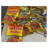 Assorted Candy, Haribo Peaches, Haribo Gummy Bears, Haribo Snakes, Blow Pops, and More
