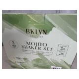 New BKLYN Steel Co 3 Piece Mojito Shaker Gift Set