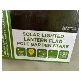 New Alpine Solar Lantern Garden Flag Pole - No Flag Included