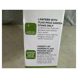 New Alpine Solar Lantern Garden Flag Pole - No Flag Included