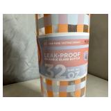 New Manna 32 oz Leak Proof Glass Water Bottle