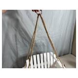 New Rustic Farmhouse Bench Swing Platform Bird Feeder