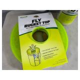 New Rescue Outdoor Pop Fly Trap and Fly Bucket Top for 5 Gal Bucket