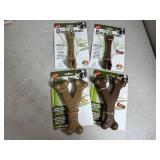 4 New Bam-Bones Flavored Dog Chew Toys