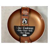 New 5 in 1 Copper Ceramic Coated 11 inch Frying Pan