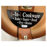 New 5 in 1 Copper Ceramic Coated 11 inch Frying Pan