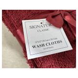 New Pack of 12 Signature Classics Wash Cloths