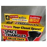 New Pack of 18 Ruby Space Triangles For Closet Organization