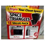New Pack of 18 Ruby Space Triangles For Closet Organization