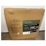 Brand New Outdoor Expressions 30 In. Coppertone Round Steel Fire Pit